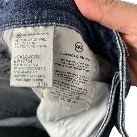 AG Adriano Goldschmied The Legging Ankle Jeans 27R Distressed Skinny Made in USA - Picture 9 of 9